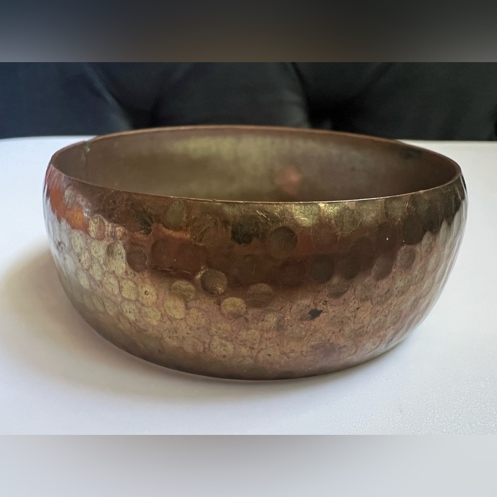 Hammered Copper Bangle Bracelet - image 2